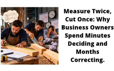 Measure Twice, Cut Once: Why Business Owners Spend Minutes Deciding and Months Correcting